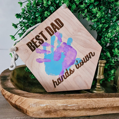 Best Dad Hands Down! Handprint Keepsake