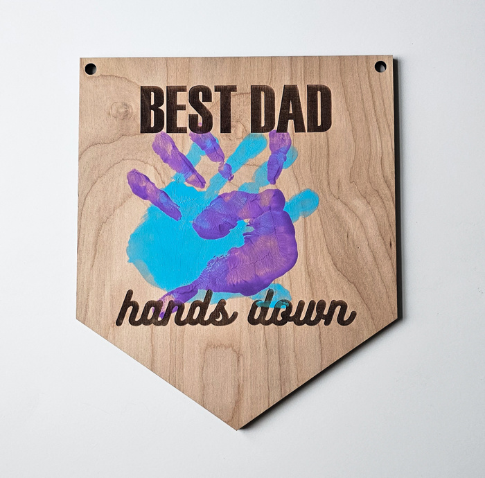 Best Dad Hands Down! Handprint Keepsake