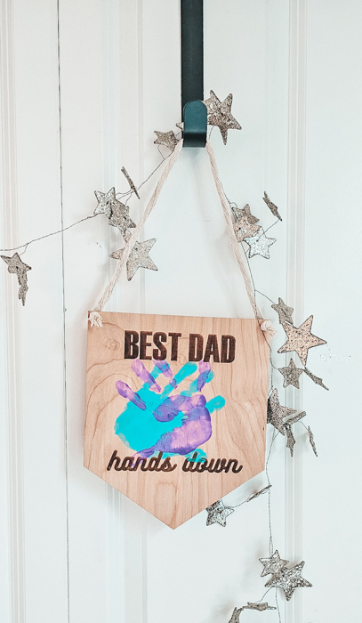 Best Dad Hands Down! Handprint Keepsake
