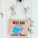  Best Dad Hands Down! Handprint Keepsake