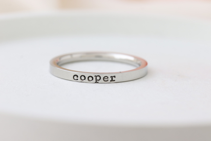 Personalized Minimalist Stacking Ring