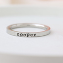 Silver Personalized Minimalist Stacking Ring