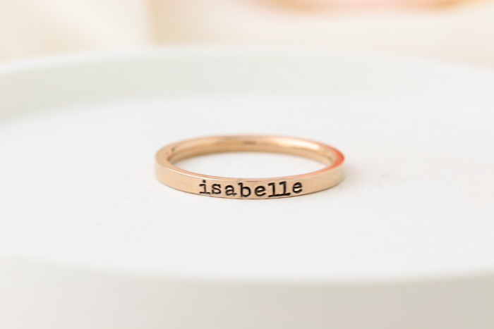 Personalized Minimalist Stacking Ring