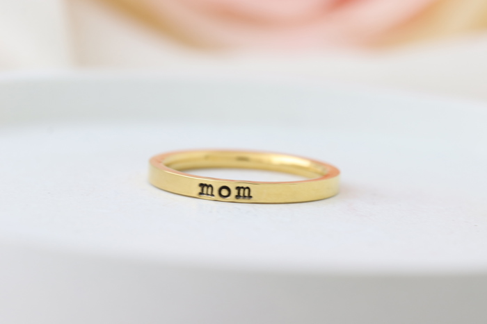 Personalized Minimalist Stacking Ring