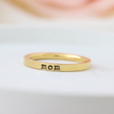 Gold Personalized Minimalist Stacking Ring