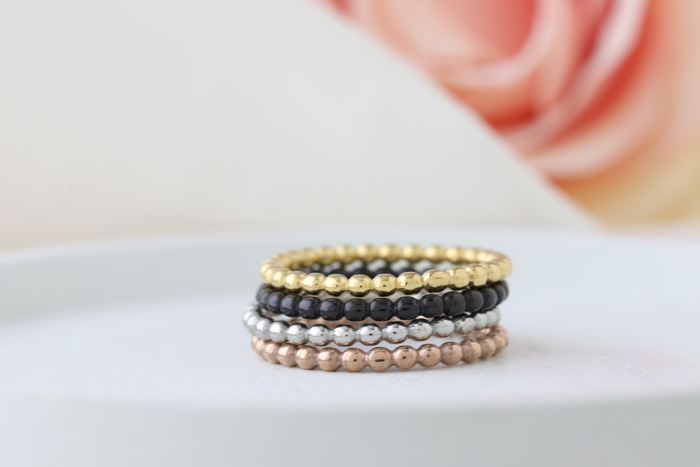 Beaded Stackable Spacer Ring | Beaded Spacer Ring | Stackable Ring | Stacking Spacer Ring | Gold Stacking Ring