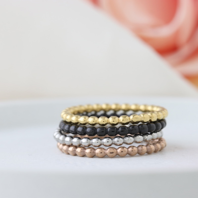 Beaded Stackable Spacer Ring | Beaded Spacer Ring | Stackable Ring | Stacking Spacer Ring | Gold Stacking Ring