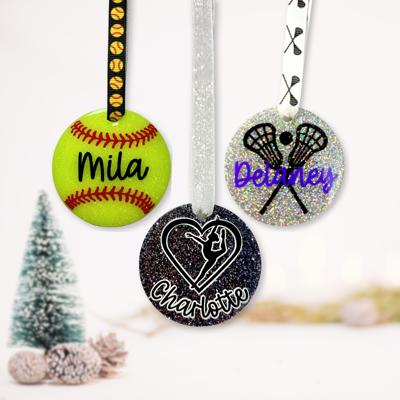 Personalized Sport Ornament, 2 Inch Acrylic - Custom Sport Keepsake, Gift Under 10, Personalized Gift