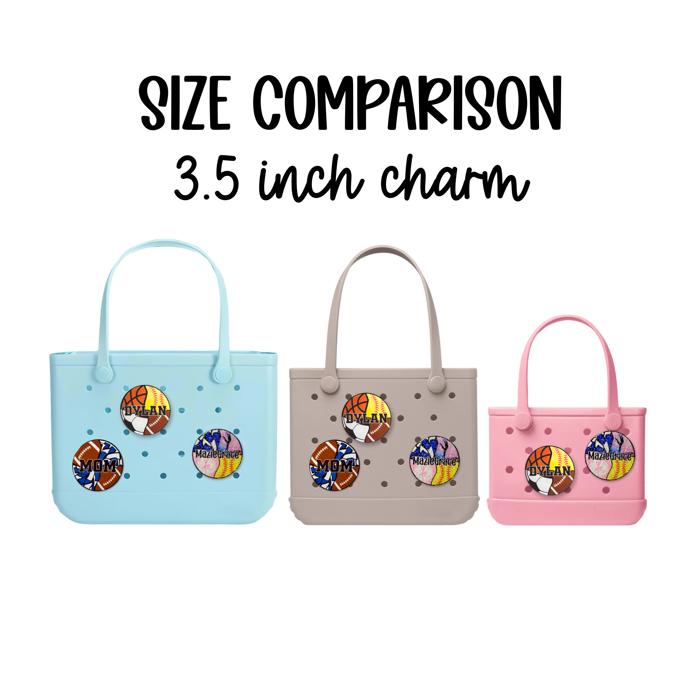 Custom 4 Sport Bag Charm | 3.5 Inch