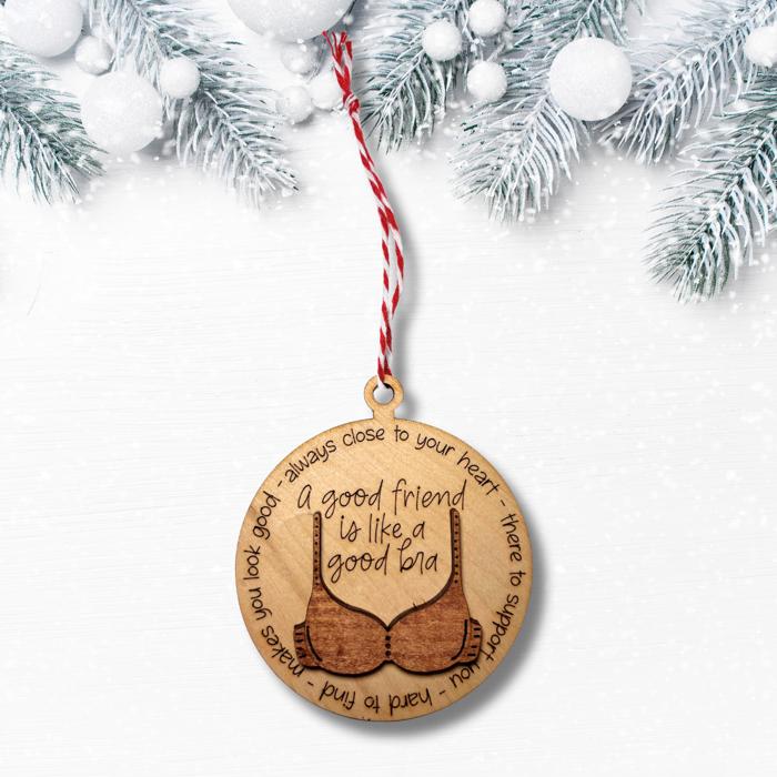 Wood Friend Ornament | Gift Under 10 | Keepsake Ornament | Gift For Friend