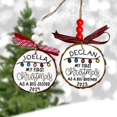 First Christmas Sibling Keepsake Ornament