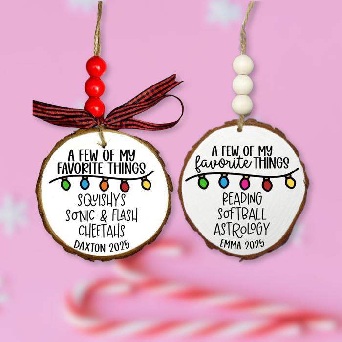 2025 Favorite Things Keepsake Ornaments | Gift Under 20 | Personalized Keepsake
