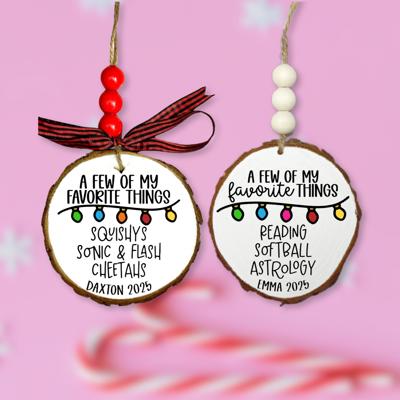 2025 Favorite Things Keepsake Ornaments | Gift Under 20 | Personalized Keepsake 