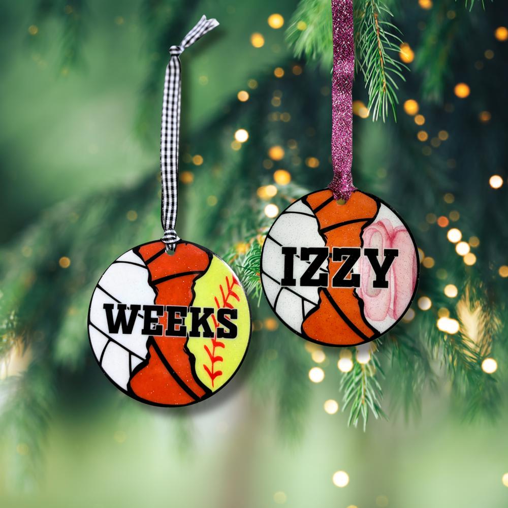 Personalized Multi-Sport Ornament | 3 Inch