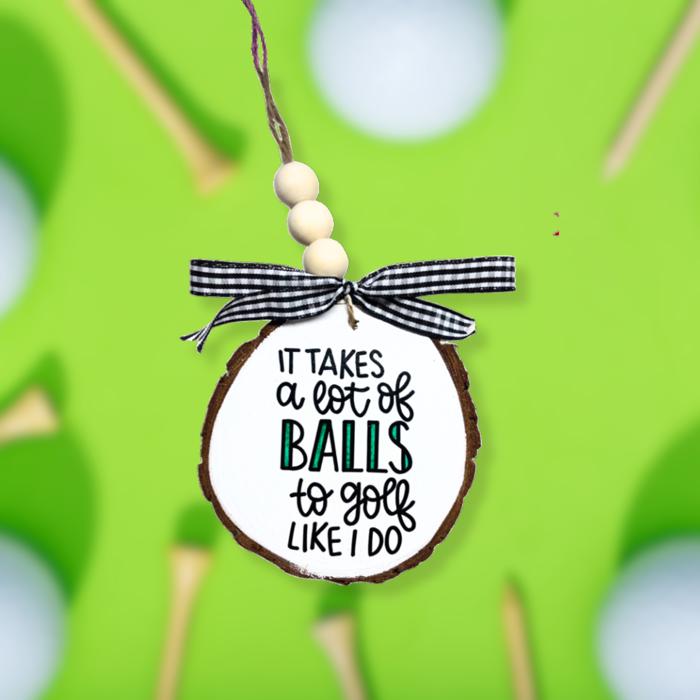 Custom Golf Tree Slice Ornament