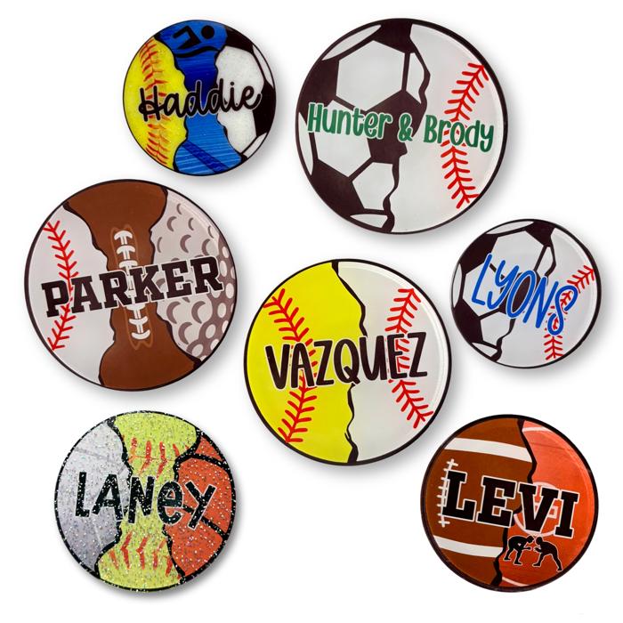 Personalized Multi-Sport Bag Charm | 2.5 Inch