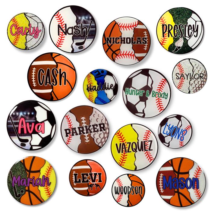 Custom Multi-Sport Bag Charm Or Bag Tag | 3.5 Inch