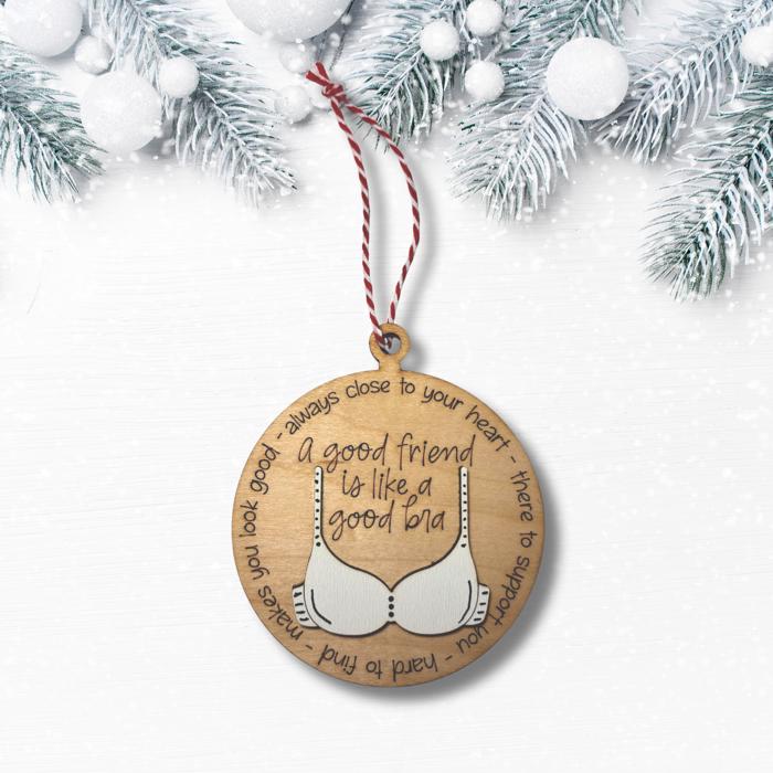 Wood Friend Ornament | Gift Under 10 | Keepsake Ornament | Gift For Friend