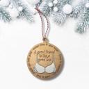 White Bra Wood Friend Ornament | Gift Under 10 | Keepsake Ornament | Gift For Friend