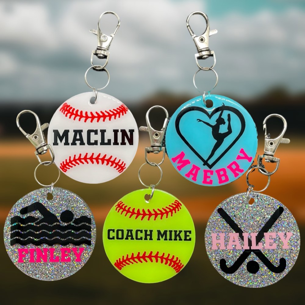 Personalized Sport Keychains | 2 Inch