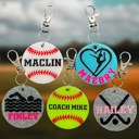  Personalized Sport Keychains | 2 Inch