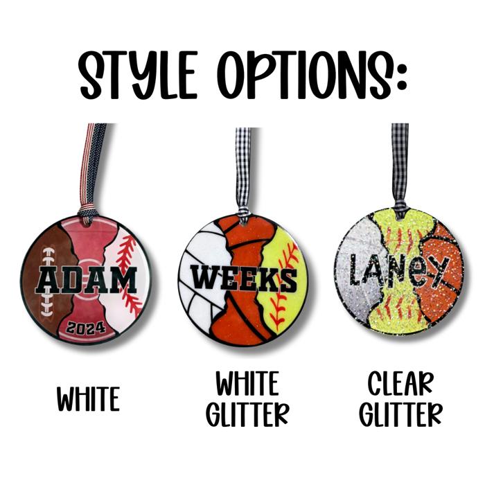 Personalized Sport Ornament | 3 Inch Acrylic