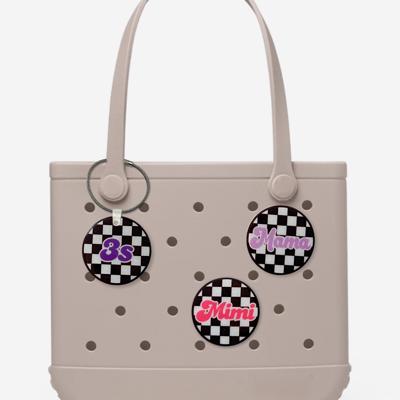 Custom Retro Checker Keychain Or Bag Charm | 2.5 Inch