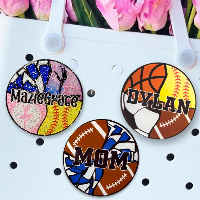 Custom 4 Sport Bag Charm | 3.5 Inch