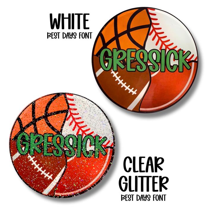 Custom 4 Sport Bag Charm | 3.5 Inch