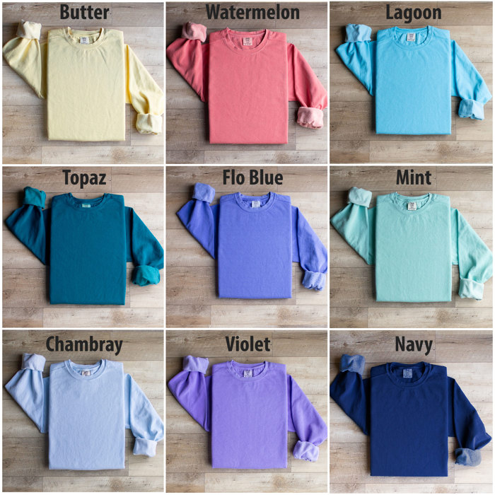 19 Colors - 100% Cotton Goodness Soft Style Garment-Dyed Crewneck Sweatshirt