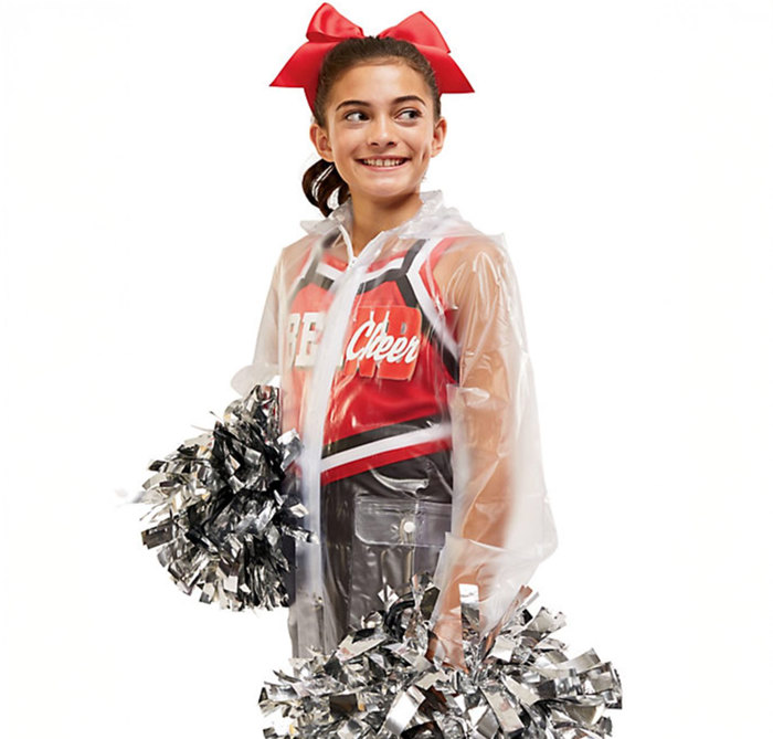 Unisex Clear Hooded Rain Jacket