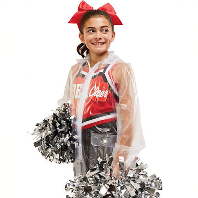 Unisex Clear Hooded Rain Jacket