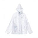  Unisex Clear Hooded Rain Jacket