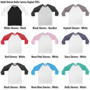  31 Colors Raglan Dual Colored T-shirt (Baseball) | Three-Quarter Sleeve Baseball Tee
