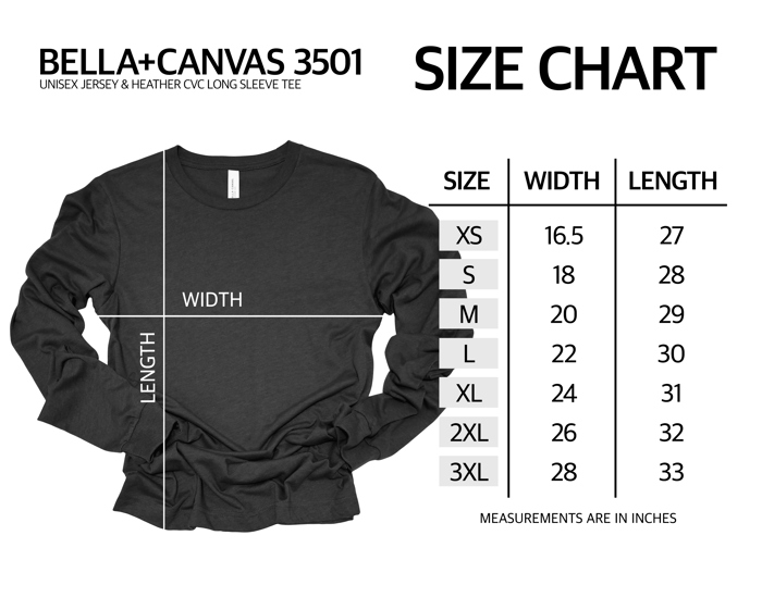30+ Colors - Ultra Soft T-Shirt Fabric Long Sleeve (Crewneck) | Poly-Cotton Heathered Colors Jersey (Unisex) Bella Canvas