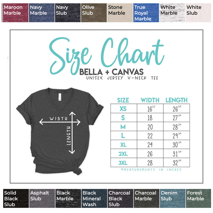 16 Colors - Super Soft Slub Style T-Shirt (V-Neck)