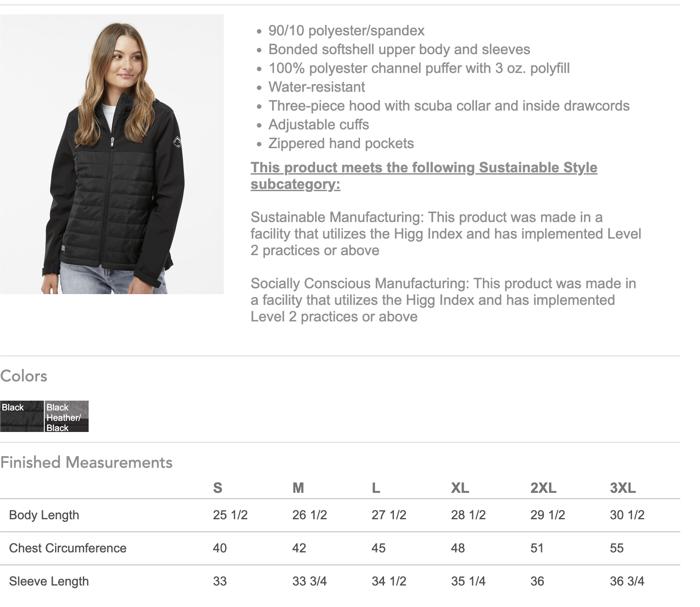 Puffer Jacket (Women's) Vista Soft Shell Puffer Jacket DRI DUCK