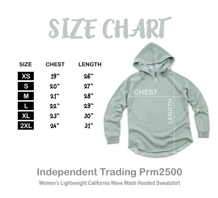 Sweatshirt (Hoodie) Women’s Lightweight California Wave Wash Hooded Sweatshirt