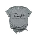  Paws Pause and Enjoy the Little Things Dog Mom Dog Paw Funny Cute | UNISEX Relaxed Jersey T-Shirt for Women Soft Cozy Longer Length Unisex Graphic Tee T-shirt