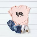  Adopt cat sihlouette Soft Cozy Longer Length Unisex Graphic Tee T-shirt