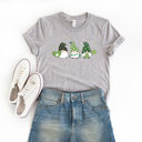  Three Bearded Gnomes Happy St. Patrick's Lucky Clover Shamrock Soft Cozy Longer Length Unisex Graphic Tee T-shirt