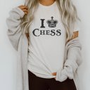  I King Chess Love Win Soft Cozy Longer Length Unisex Graphic Tee T-shirt