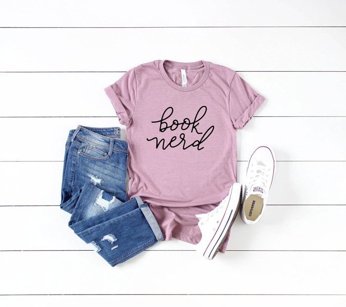 Book Nerd cursive handwriting Soft Cozy Longer Length Unisex Graphic Tee T-shirt