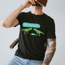  Dude, did you eat the last unicorn T-Rex Rainbow Soft Cozy Longer Length Unisex Graphic Tee T-shirt