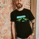  Dude, did you eat the last unicorn T-Rex Rainbow Soft Cozy Longer Length Unisex Graphic Tee T-shirt