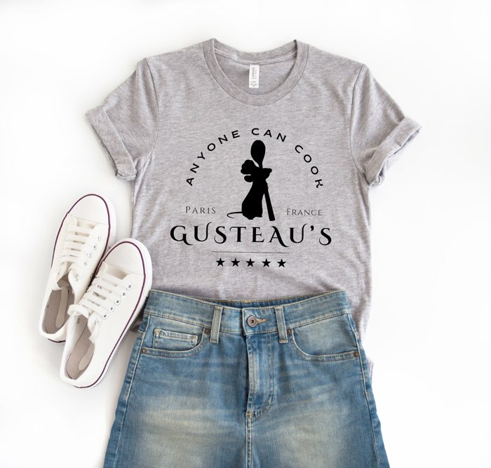 Gusteau's Anyone Can Cook Soft Cozy Longer Length Unisex Graphic Tee T-shirt