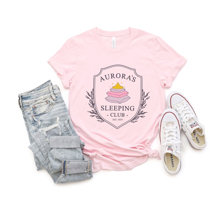 Aurora's Sleeping Club Princess Nostalgia Tee Soft Graphic Tee Unisex Soft Tee T-shirt for Women or Men