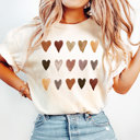  Melanin Watercolor Hearts (15 Hearts) - T-Shirt, Sweatshirt, or Longsleeve