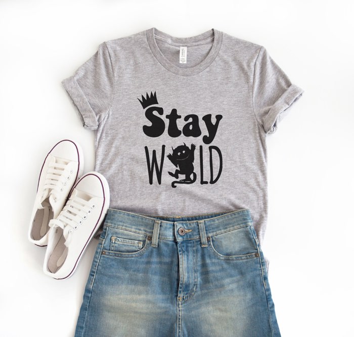 Stay Wild Soft Cozy Longer Length Unisex Graphic Tee T-shirt