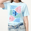  Perfect Beach Fish! Vintage Modern Ocean Botanical Tropical Fish Coral Unisex Heavyweight Comfort Tee